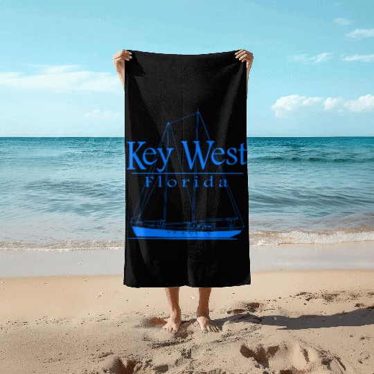 Sailing Key West Florida Vacation Beach Towels