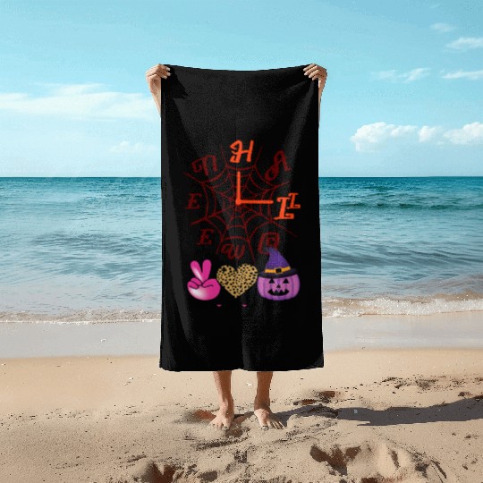 Happy Halloween Beach Towels