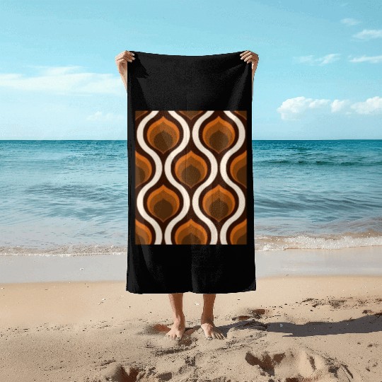 Autumn colors inscription on dress fall vibes Beach Towels