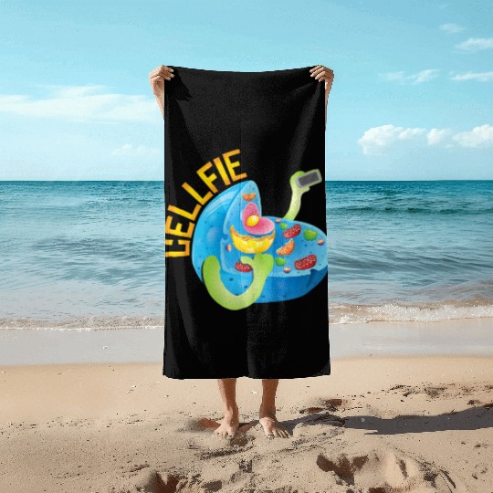 Science Teacher Cellfie funny biology nature Beach Towels