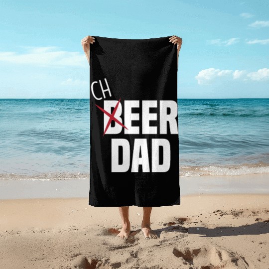 Funny Cheer Dad Cheerleading Dad Beer Beach Towels