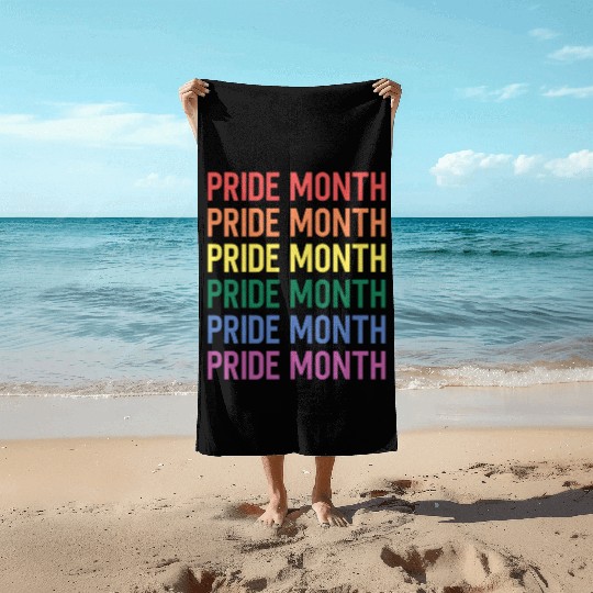 Pride Month LGBTQ Movement Rainbow Pride Gay Beach Towels