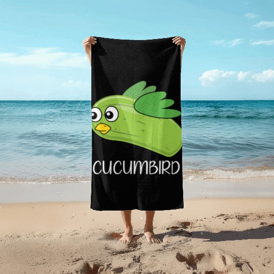 Cucumbird Vegetarian Vegetable Vegan Cucumber Beach Towels