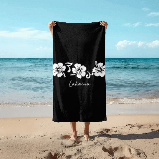 Lahaina Maui Hawaii Hibiscus Flower Beach Towels