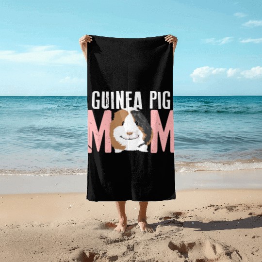 Sweet Guinea Pig Mom For Pet Owner Beach Towels