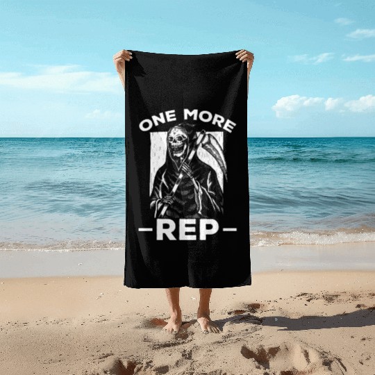 Grim Reaper Humor Weightlifting Gym Lover Beach Towels