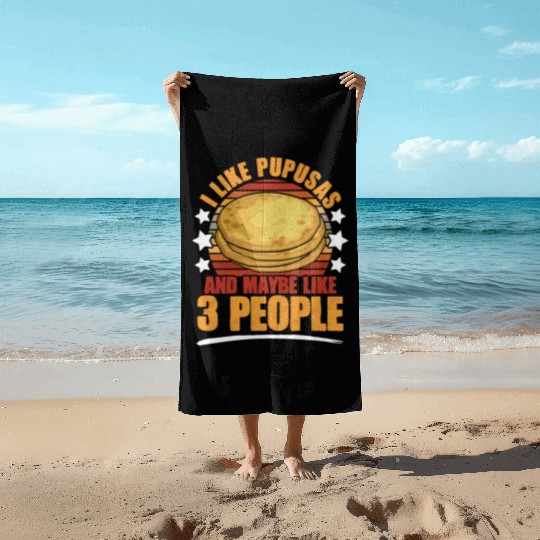 Retro Vintage Pupusas Salvadorenas El Salvador Beach Towels