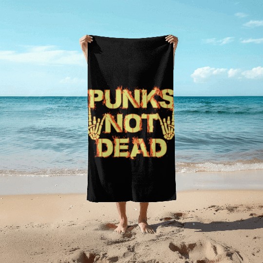 Punk´s not Dead Beach Towels