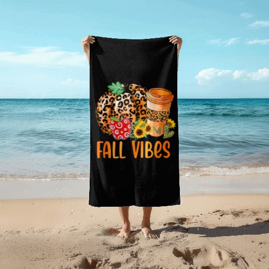 Fall Vibes And That Sped Teacher Life Thanksgiving Beach Towels