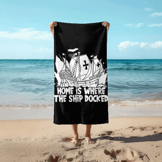 Columbus Day 1492 Beach Towels