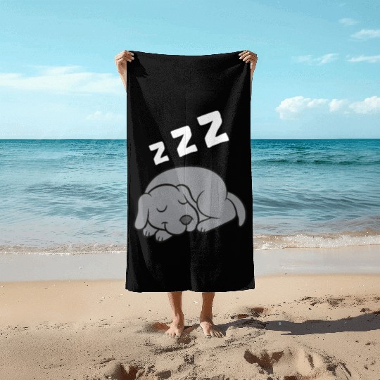 Weimaraner Dog Sleeping Pajama Sleeping Beach Towels