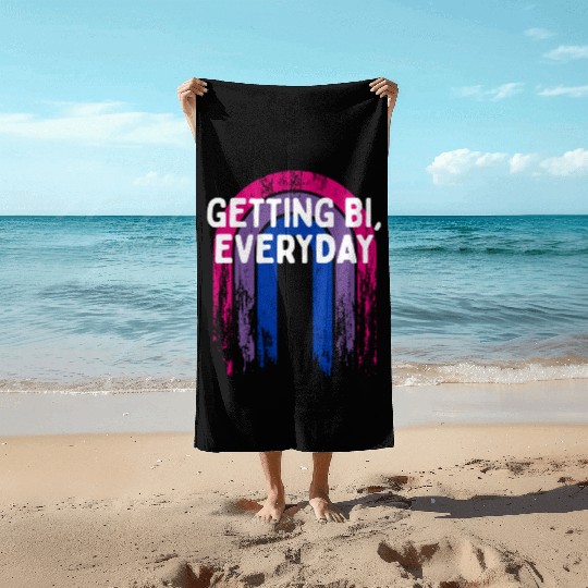 Getting Bi, Everyday Bisexual LGBTQ Bi Pride LGBT Beach Towels