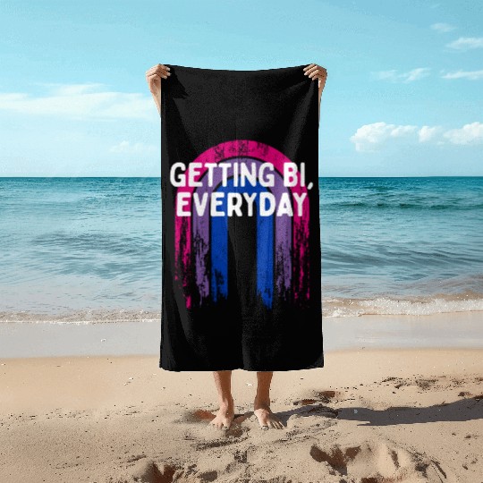 Getting Bi, Everyday Bisexual LGBTQ Bi Pride LGBT Beach Towels