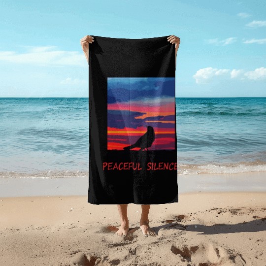 Peaceful Silence Beach Towels
