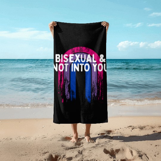Bisexual & Not into You Bi Single Bi Pride Beach Towels
