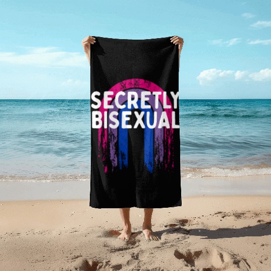 Secretly Bisexual Bi Introvert Bi Pride Beach Towels