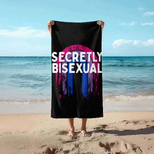 Secretly Bisexual Bi Introvert Bi Pride Beach Towels