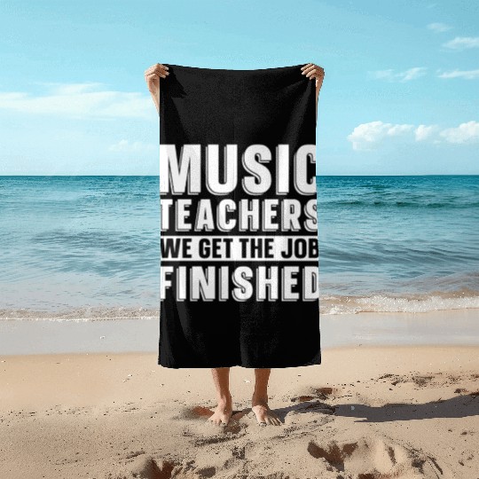Music Teacher music nout Beach Towels