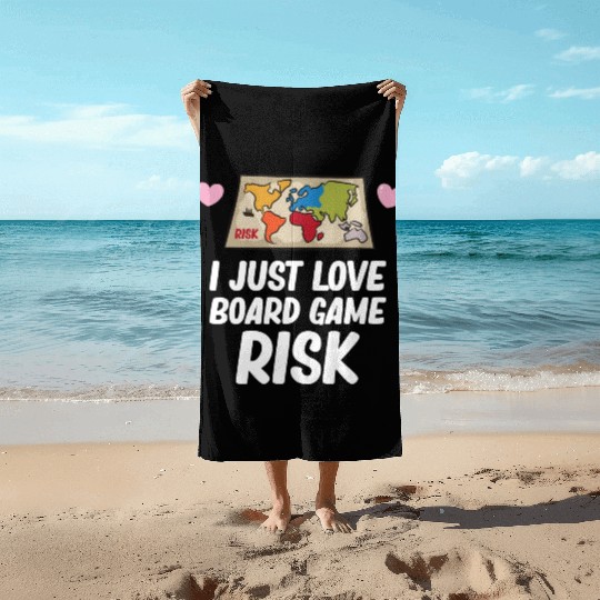 Risk - I just love board game risk Beach Towels