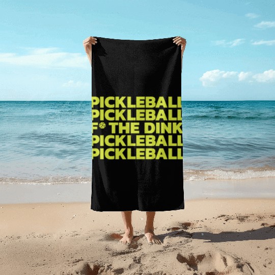 Pickleball Pickleball Neon Beach Towels