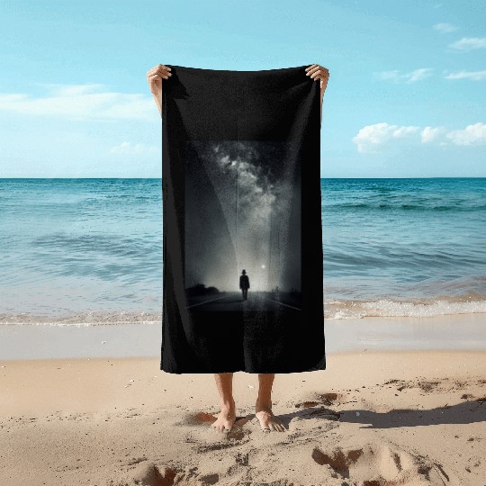 The lonely man Beach Towels