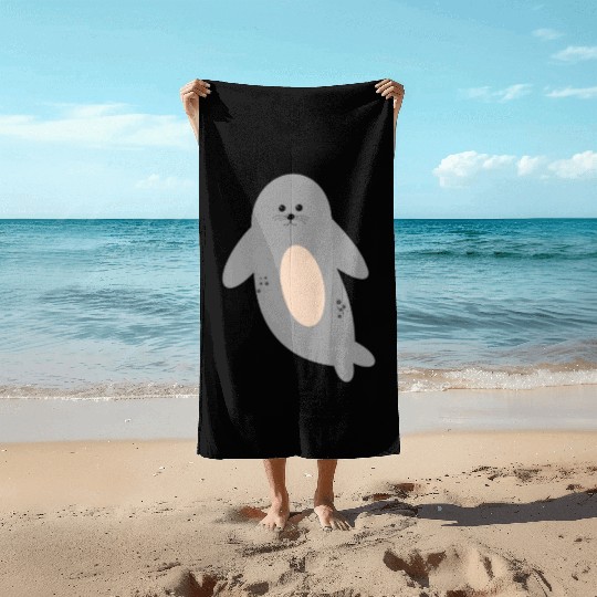 Cute seal Beach Towels