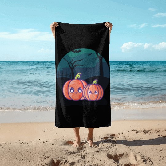 Halloween Celebration Beach Towels