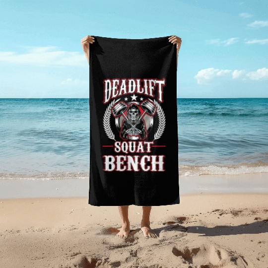 Gym Workout Squat Bench Deadlift Grim Reaper Beach Towels