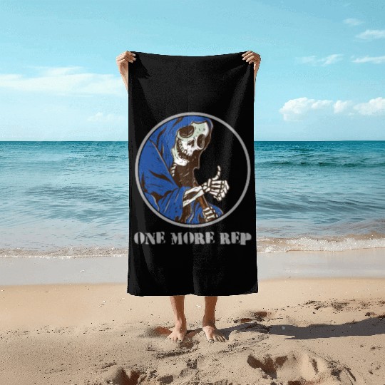 Grim Reaper Weightlifting Gym Workout Humor Beach Towels
