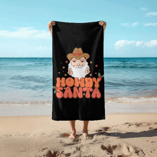 Howdy Santa Claus 2022 | Merry Christmas Beach Towels