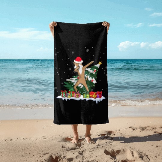 Great Dane Christmas Dabbing Santa Xmas Pajama Beach Towels