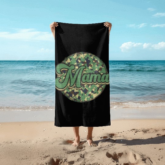 Camo Mama Beach Towels, Camo sublimation design,