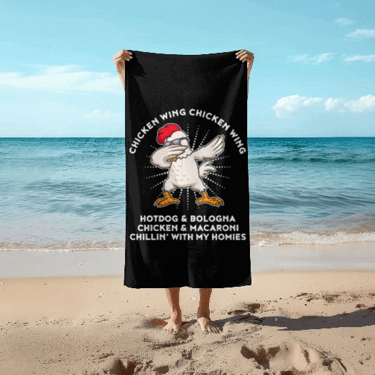 Chicken Wing Chicken Wing Song Lyric Hot Dog Beach Towels