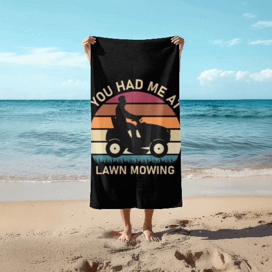 Landscaping Lawn Mowing - Gardening Landscaper Beach Towels
