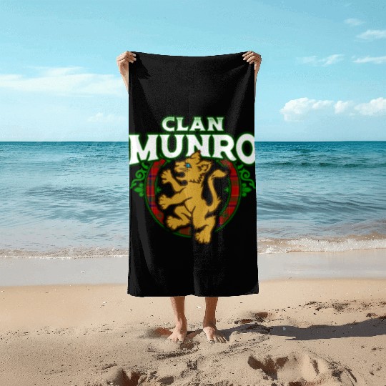 Clan Munro Cute Baby Lion Rampant Kitten Beach Towels