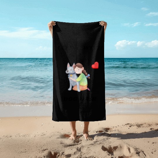 Living With A Dog Hair Beach Towels