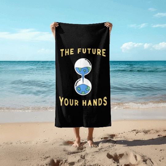 Earth Hour Time Environmentalist Save The Planet Beach Towels
