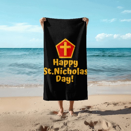 Saint Nicholas Beach Towels