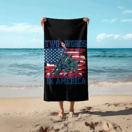 U S Army Veteran Flag 2 Beach Towels