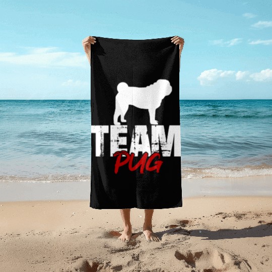 Team Pug Beach Towels