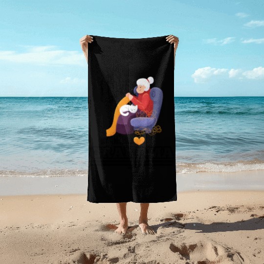 I Love My Grandma Beach Towels
