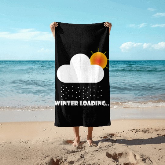 Funny Winter Christmas Holidays Beach Towels