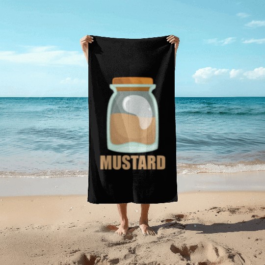 Mustard Spice Flavor Food Cooking Beach Towels