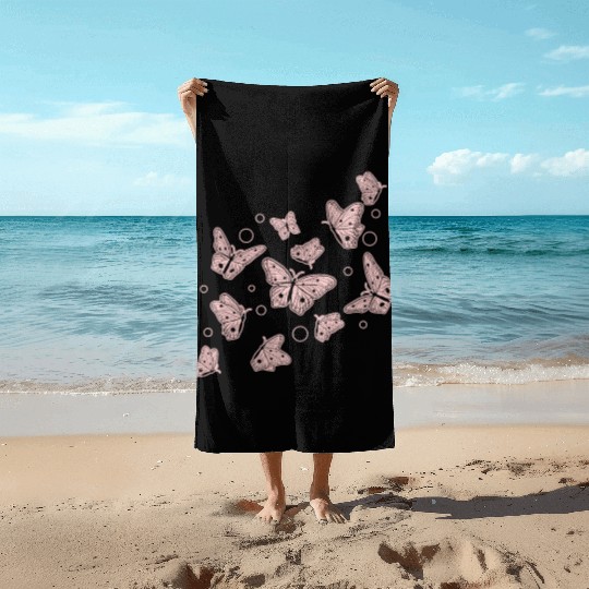 Cute Butterflies Gardening Butterfly Lover Beach Towels