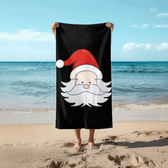 Cute Santa Claus Beach Towels