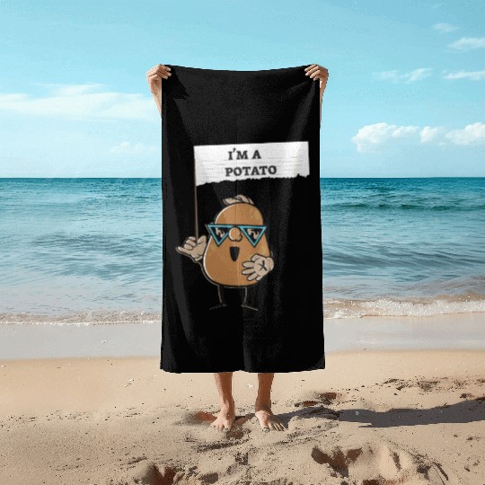 I am a Potato Fries Cute Costume Potatoes Lovers Beach Towels