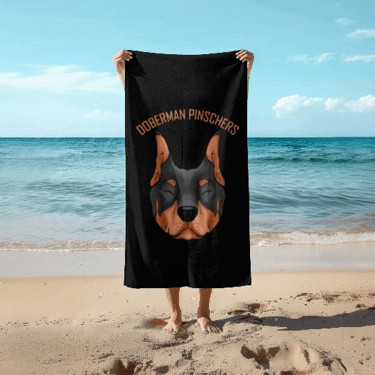Dog Lover - I Love My Doberman Pinscher Beach Towels
