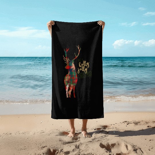 Holly Jolly Christmas! Beach Towels