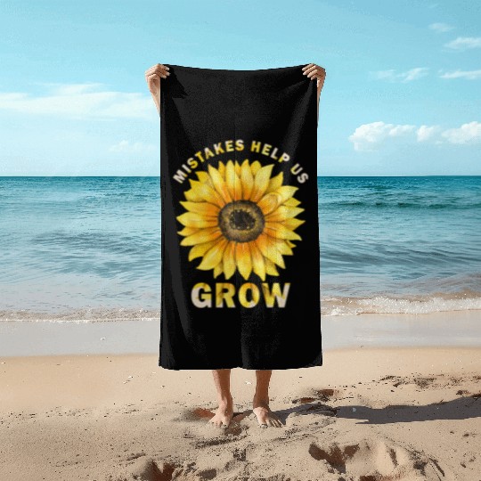 Mistakes Help Us Grow Back To School Motivational Beach Towels
