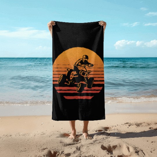 Quad Bike Vintage Graphic 4 wheeler ATV Beach Towels